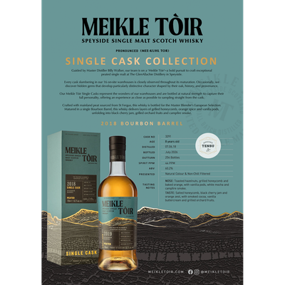 GlenAllachie 8Y Meikle Toir Peated (2018-2026) Bourbon Barrel 60.2 The Master Blender's European Selection "OB"