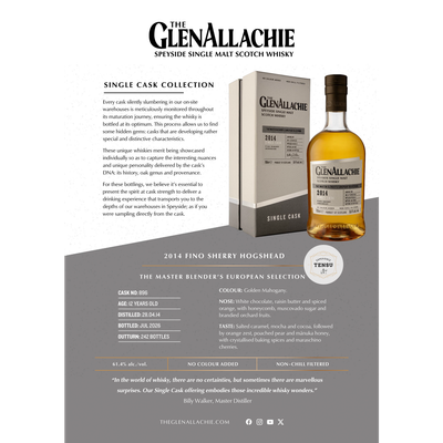 GlenAllachie 12Y (2014-2026) Fino Sherry Hogshead 61.4 The Master Blender's European Selection "OB"