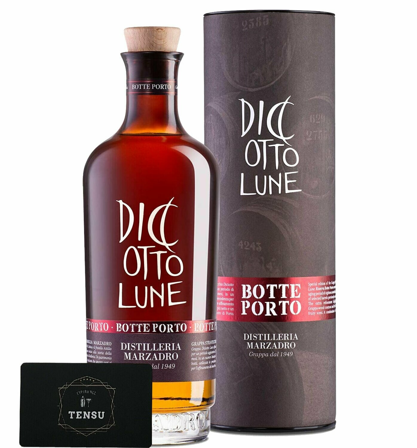 Grappa Marzadro Diciotto Lune Botte Porto  42.0 (50CL) "OB"