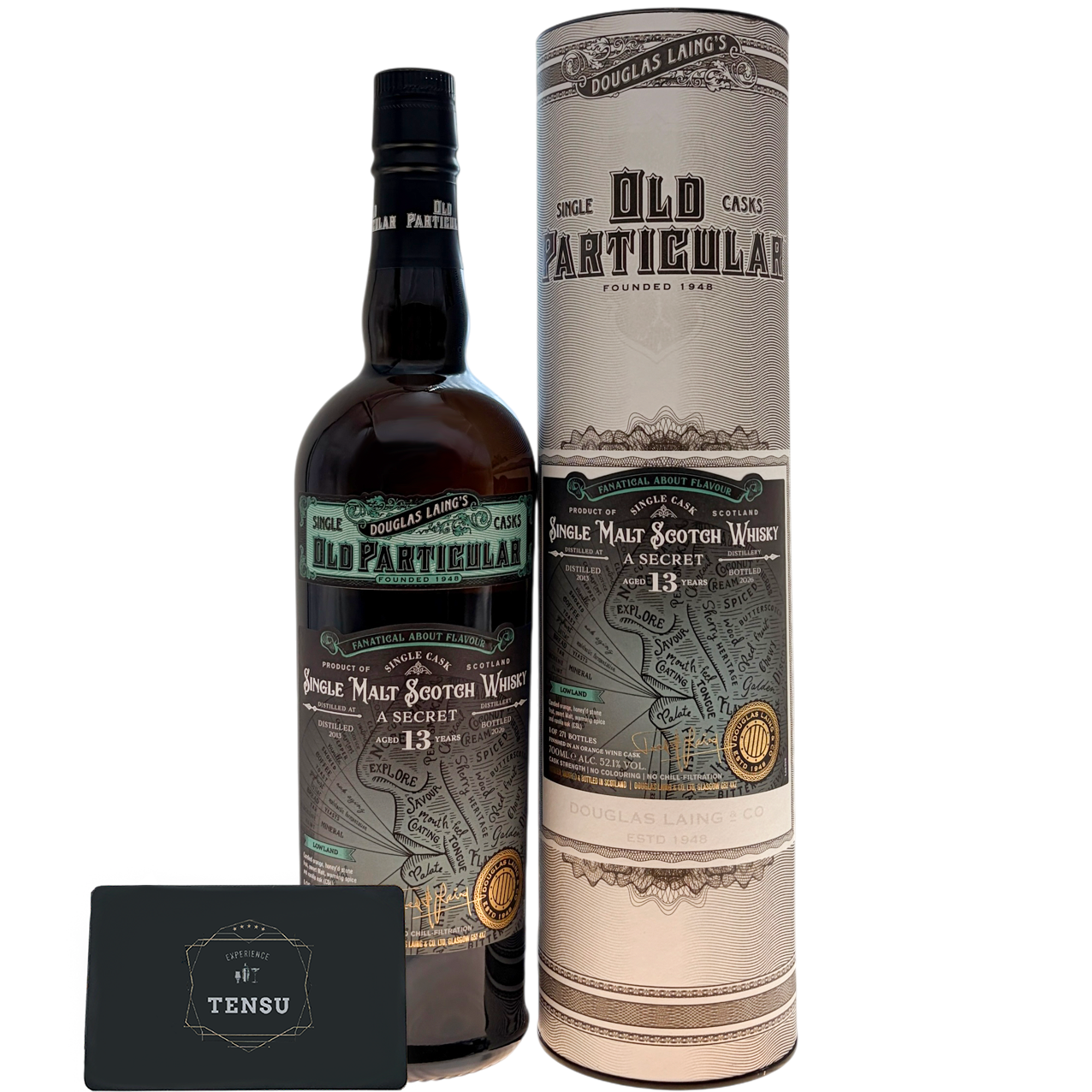 A Secret Lowland 13Y (2013-2026) Orange Wine Cask Finish 52.1 Fanatical About Flavour "Old Particular / Douglas Laing's"