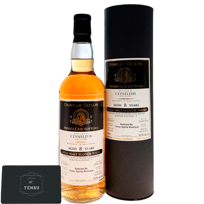 Clynelish 8Y (2017-2026) 5M Oloroso Sherry Octave Cask 52.5 "Selected by Tensu Spirits Boutique / Duncan Taylor"