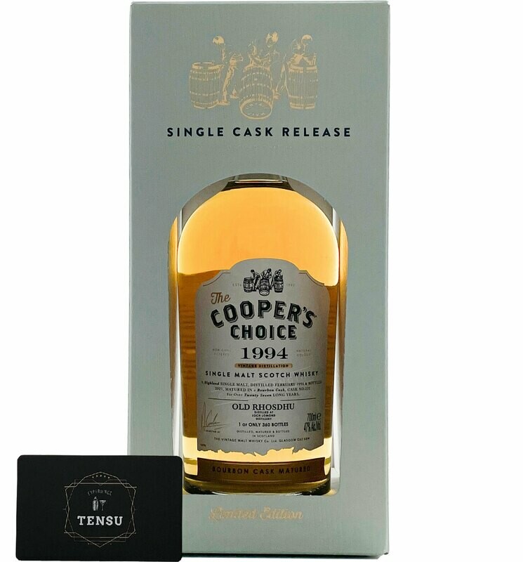 Old Rhosdhu 27 Years Old (1994-2021) Bourbon Cask 47.0 "Cooper's Choice" [SAMPLE 2CL]