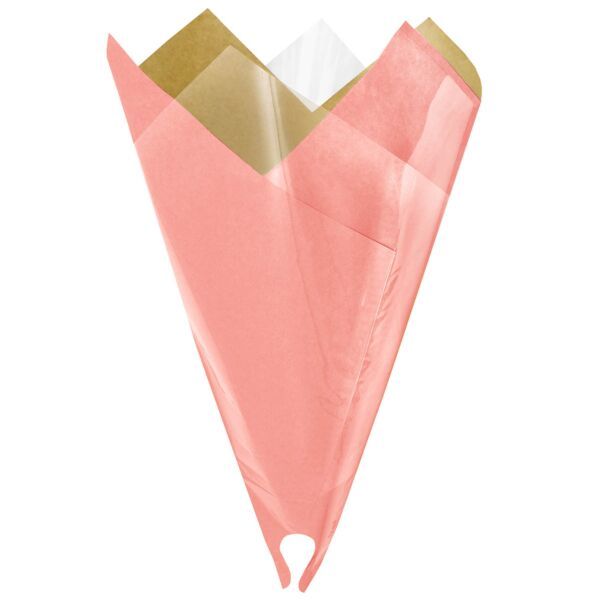 Time-saving kraft and polypro prefolded sleeve Rose