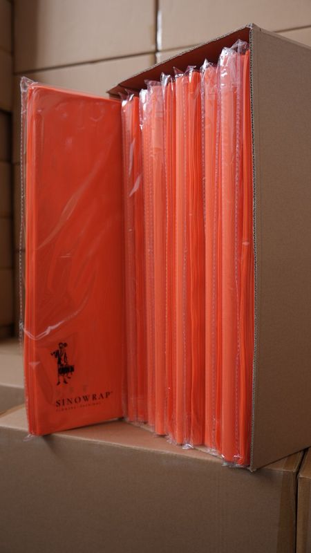 Waterproof Floristry Packaging 051 Autumn Orange 30X
