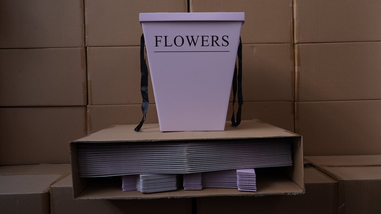 Flower Bag with Lid Lilac x30
