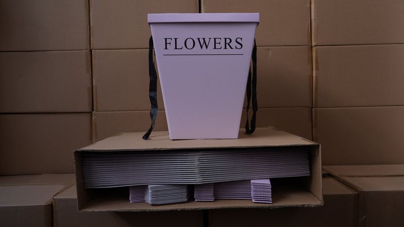 Flower Bag with Lid Lilac x30