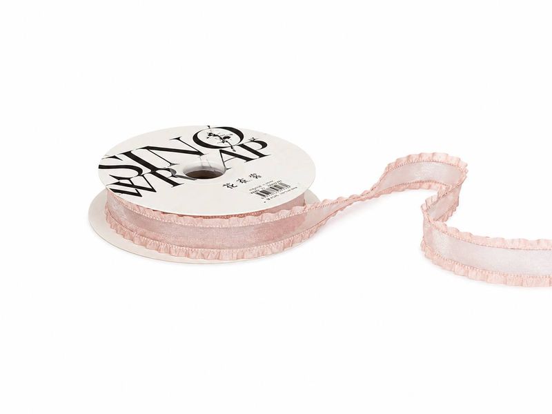 Ribbon with Ruffle 165 Pink (2.5 cm x 13,7m)