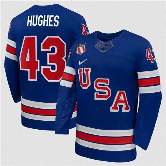 Quinn Hughes Blue Winter Olympics 2026