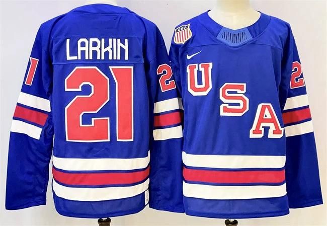 Dylan Larkin Blue Winter Olympics 2026