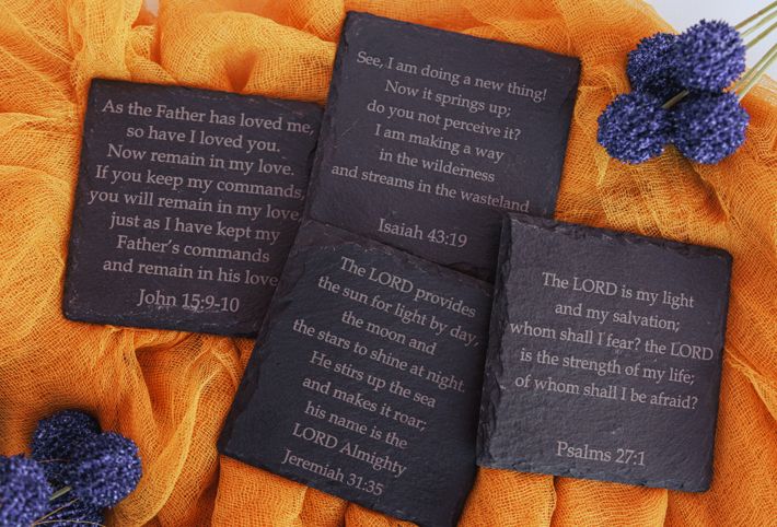 Christian Coasters - Square Set of 4
