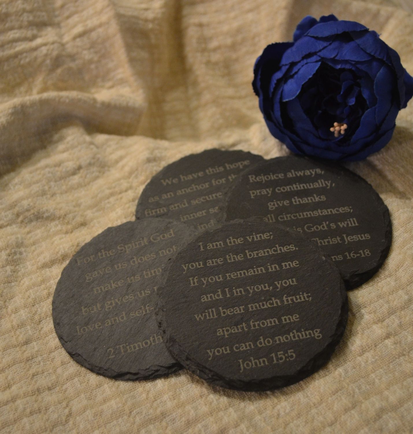 Christian Coasters - Circle Set of 4