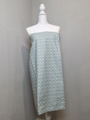 X-Large - Blue Fan Floral Bath Wrap