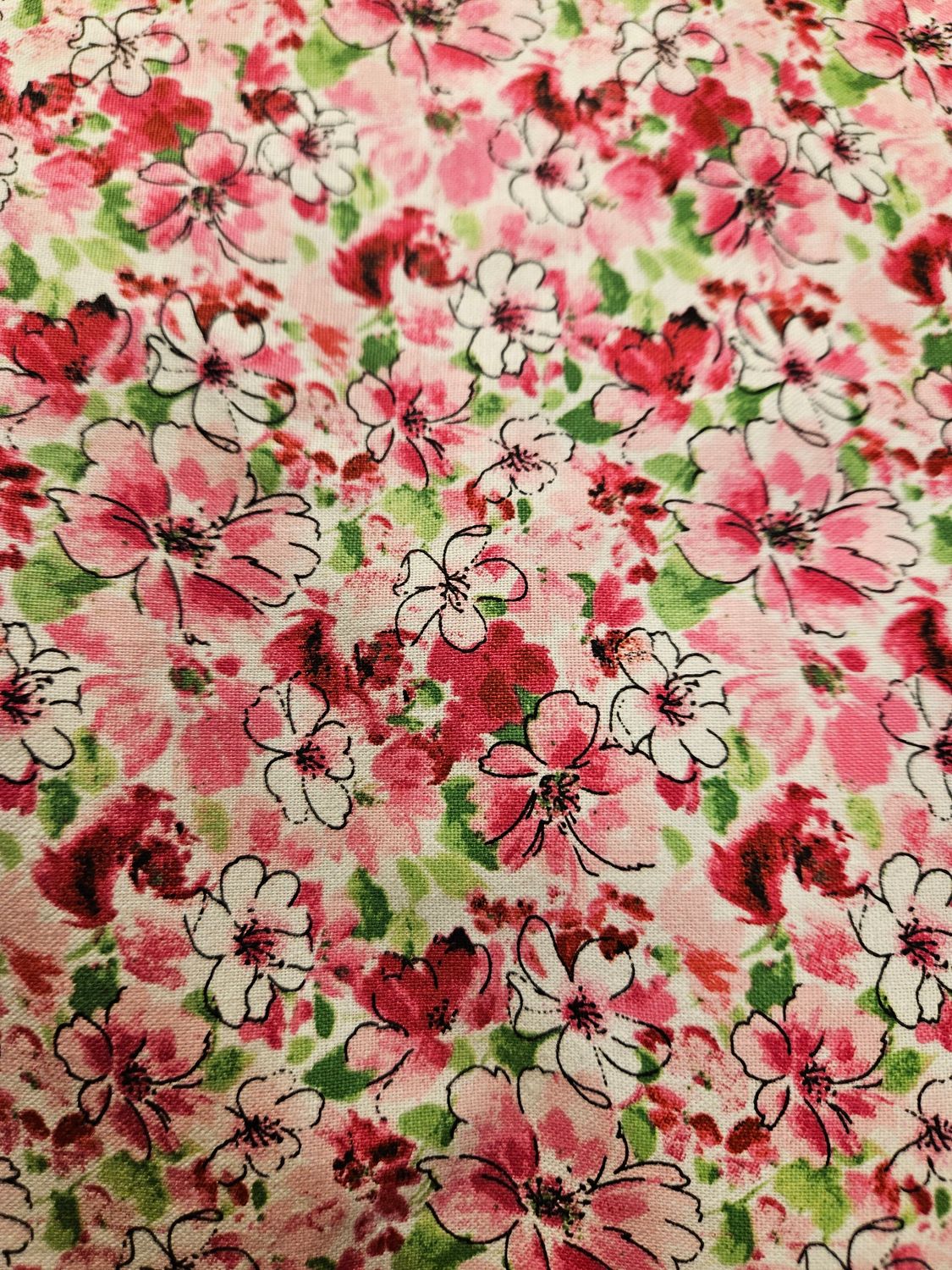 Large - Red &amp; Pink Floral Bath Wrap