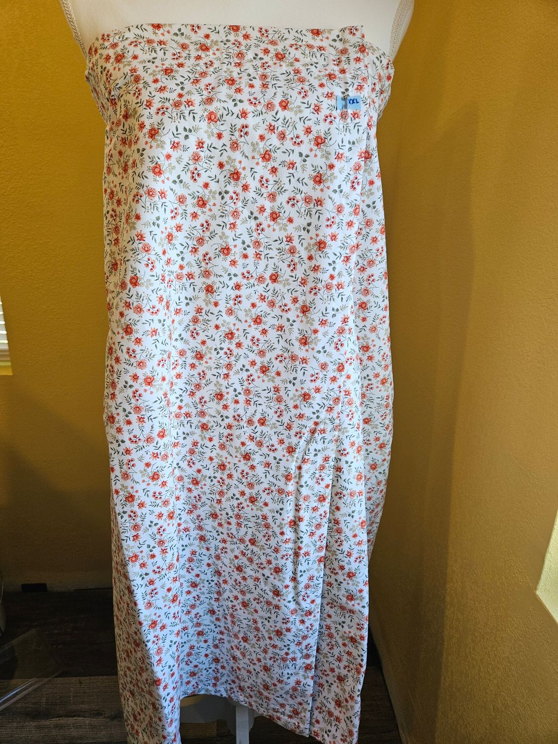 2X-Large - Orange Floral Bath Wrap