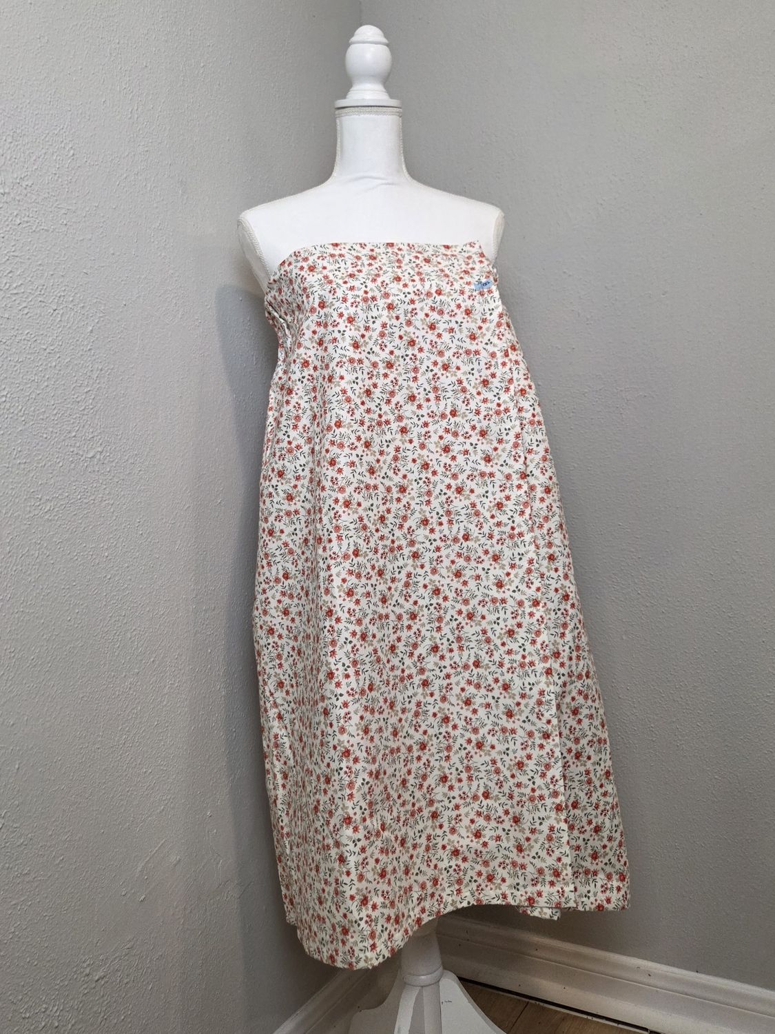 2X-Large - Orange Floral Bath Wrap