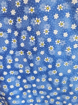 Large - White & Blue BG Floral Bath Wrap