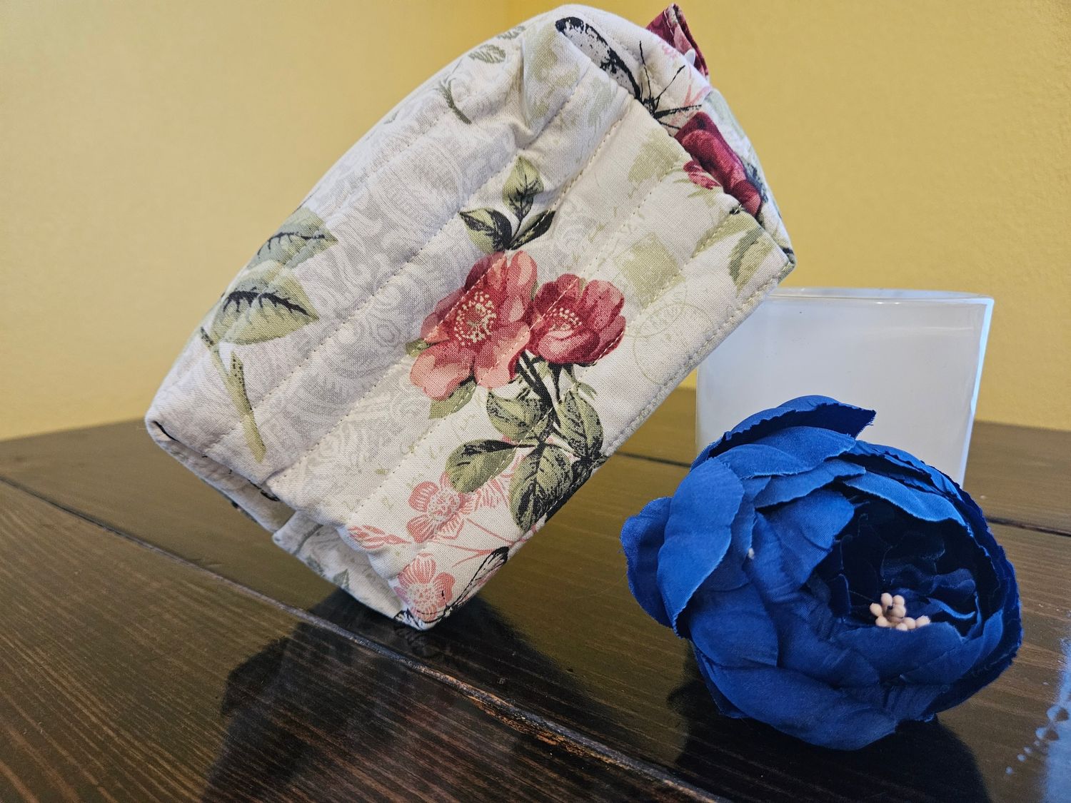 Pink Paisley &amp; Green Small Makeup Bag