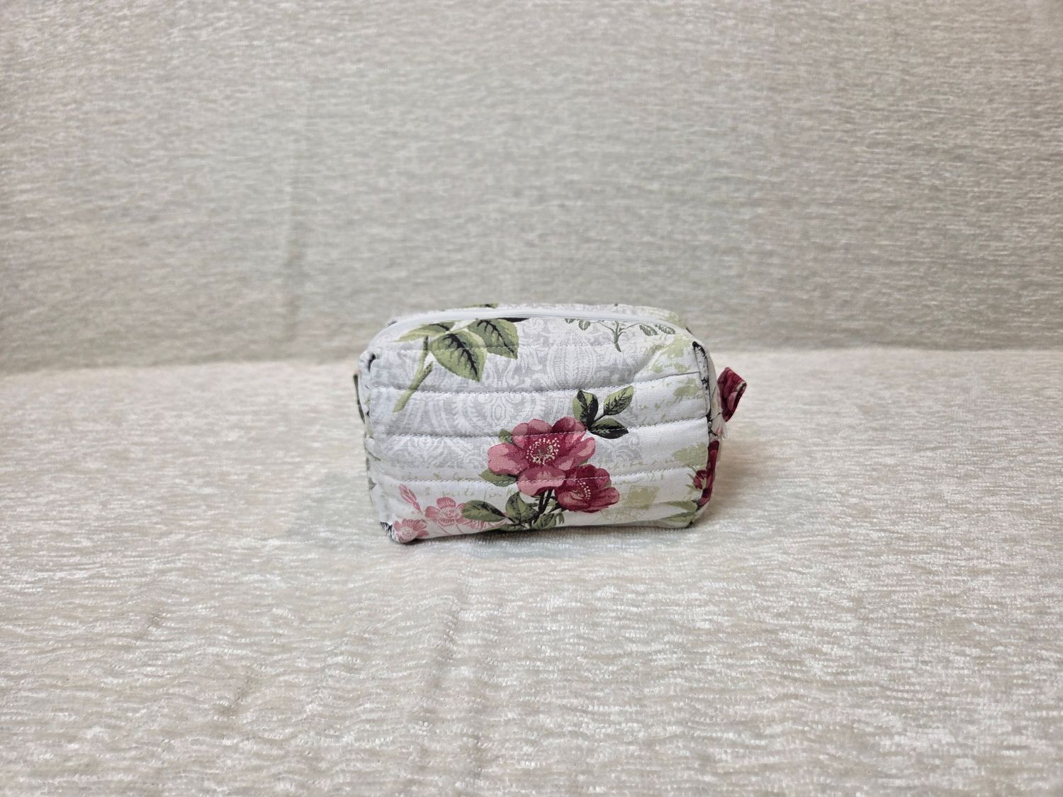 Pink Paisley &amp; Green Small Makeup Bag