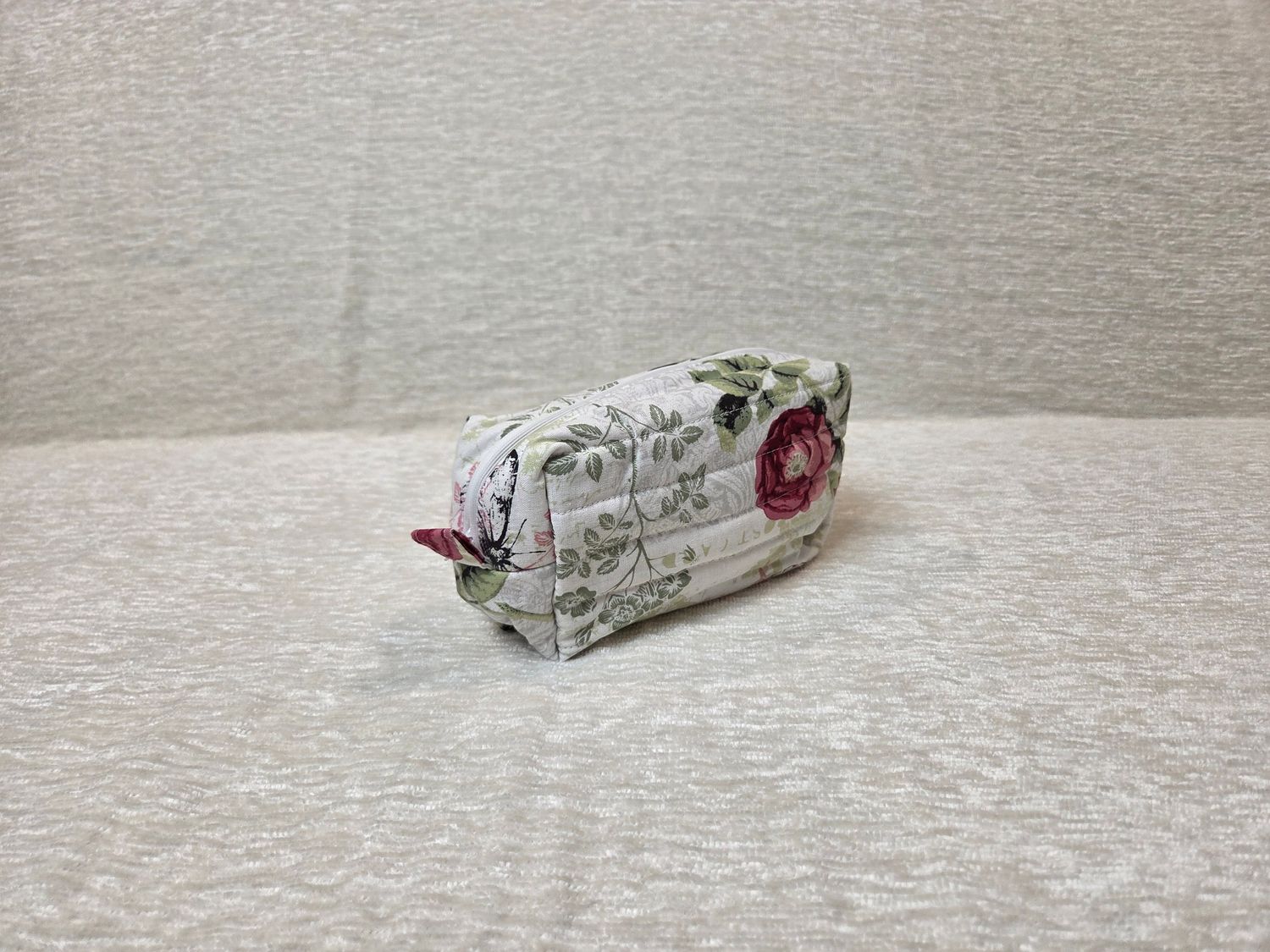 Pink Paisley &amp; Green Small Makeup Bag