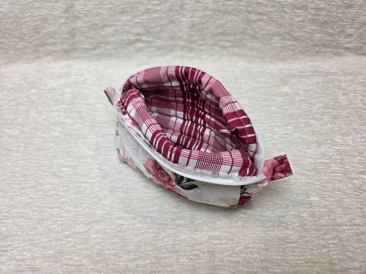 Pink Paisley &amp; Green Small Makeup Bag