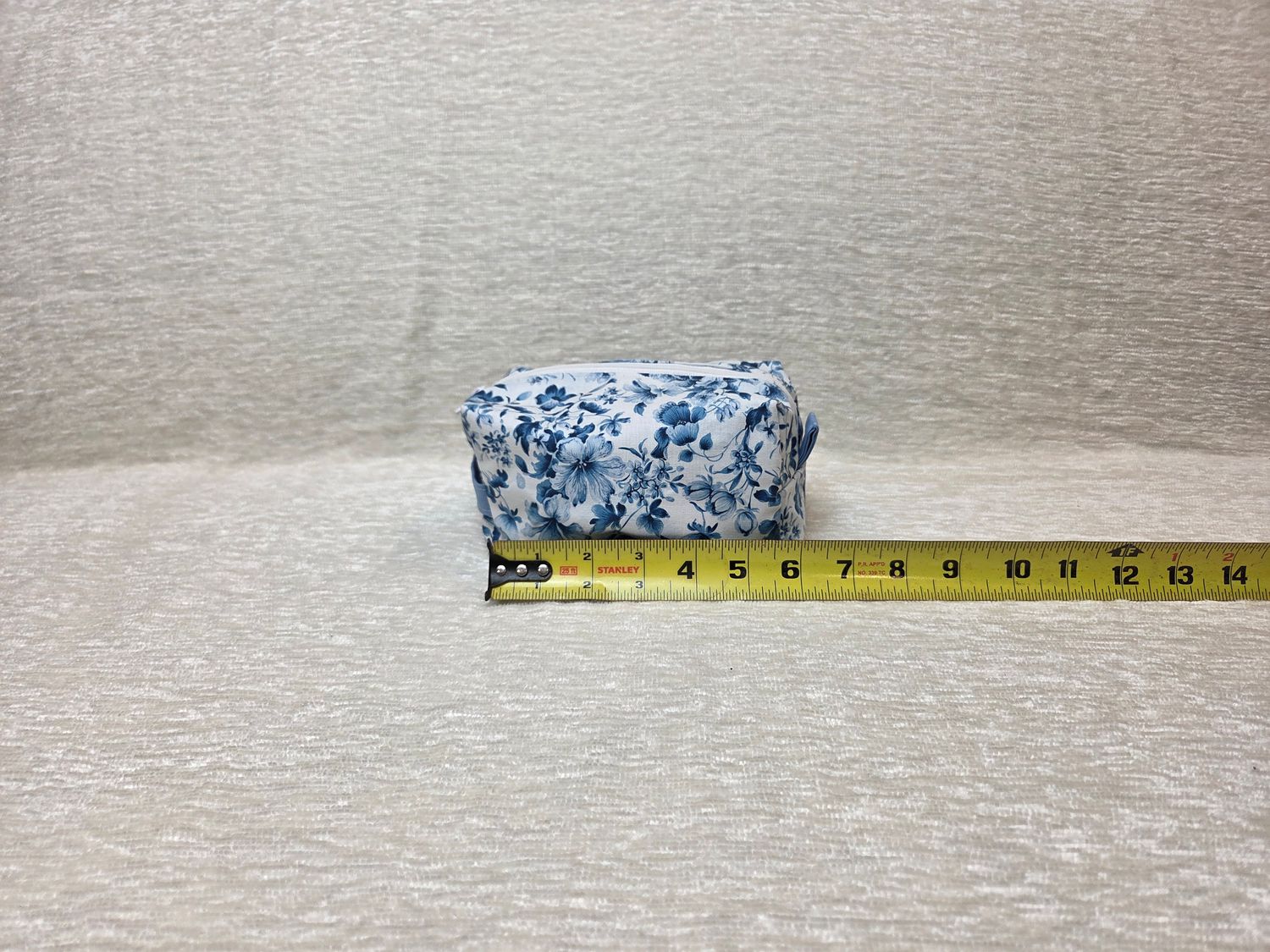 Light Blue Floral Small Makeup Bag