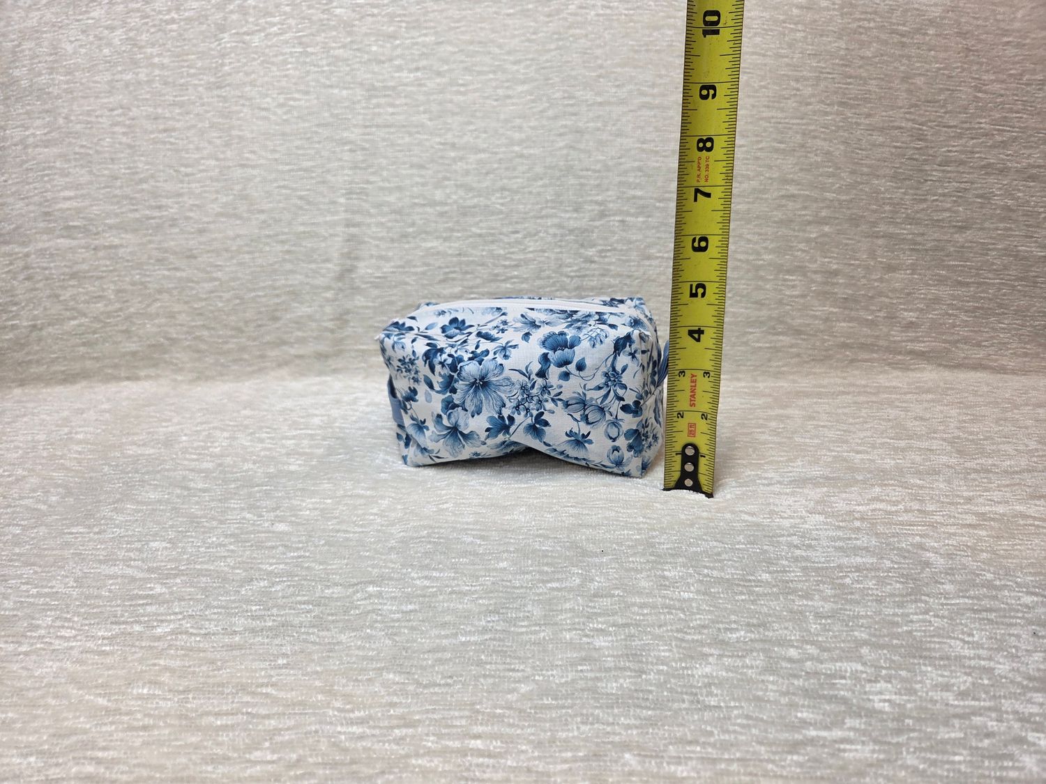 Light Blue Floral Small Makeup Bag