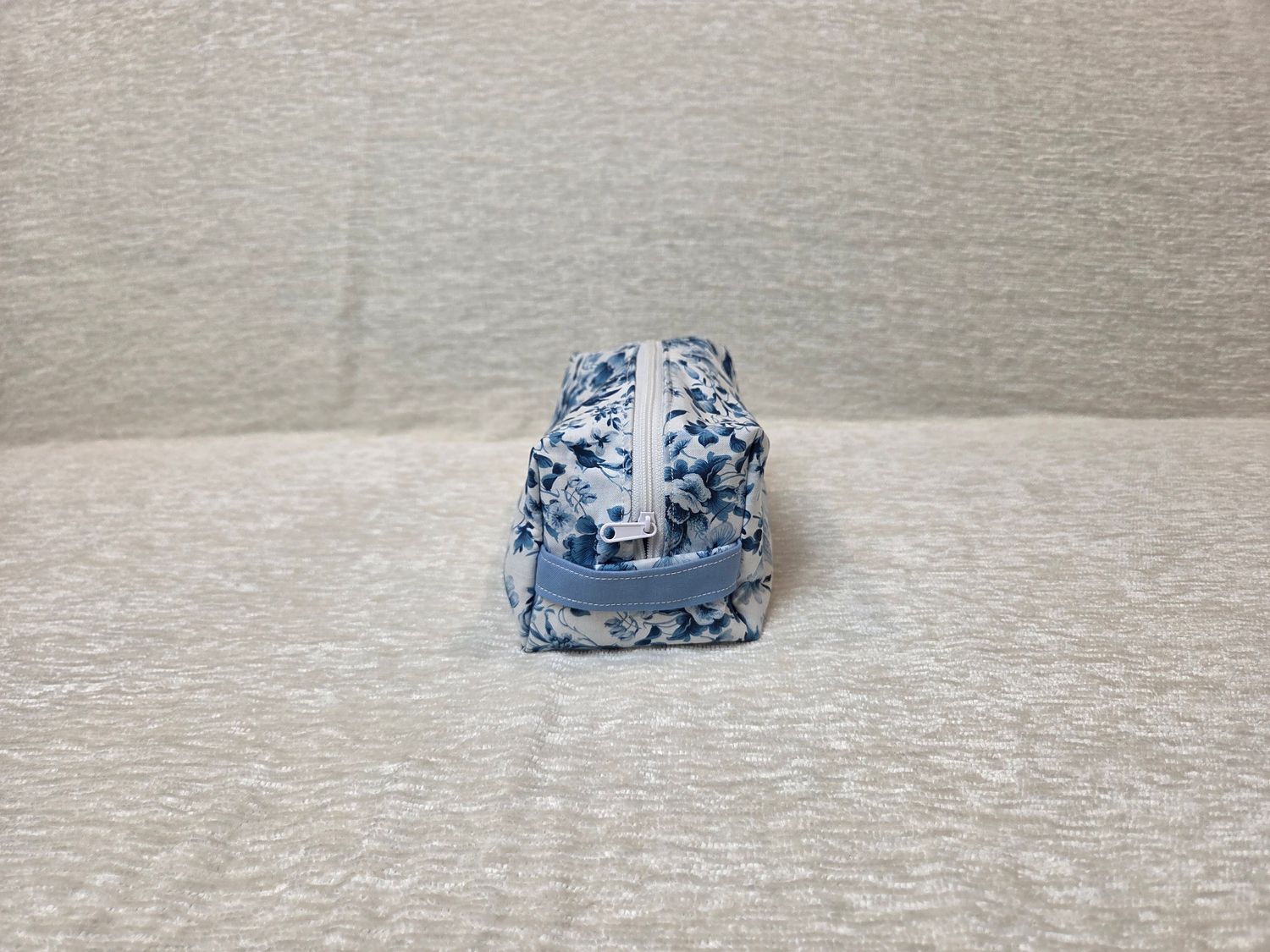 Light Blue Floral Small Makeup Bag
