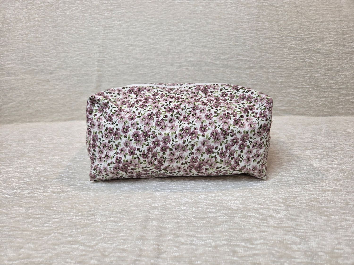 Lilac Floral Makeup Bag