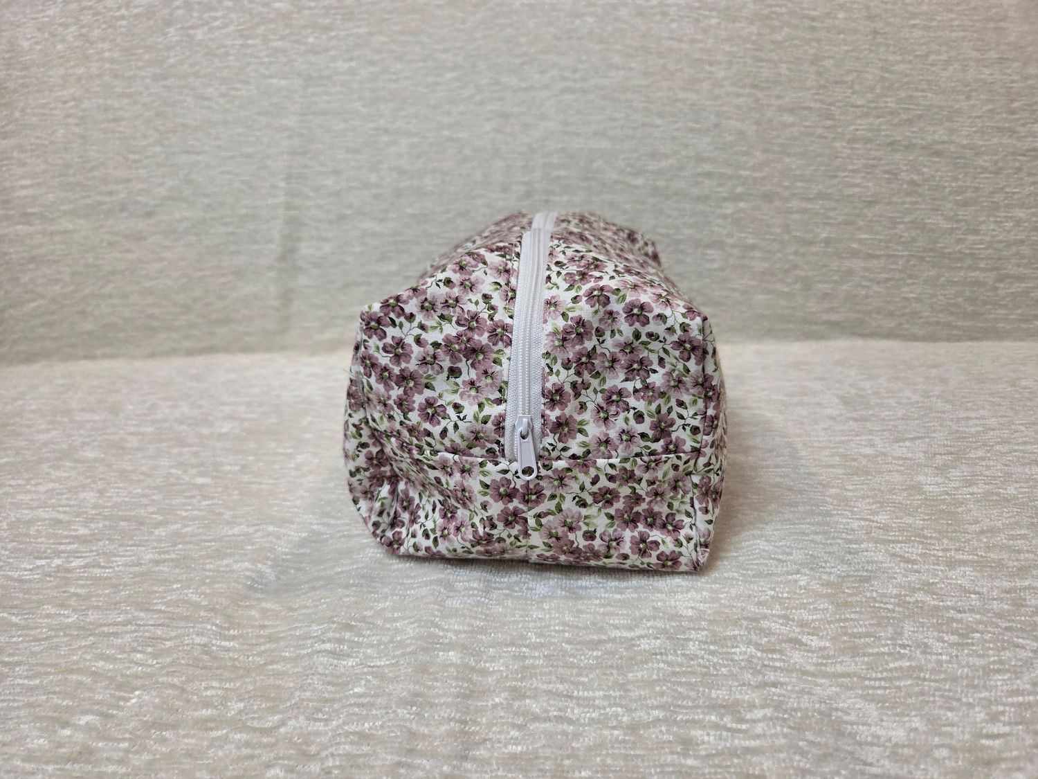 Lilac Floral Makeup Bag
