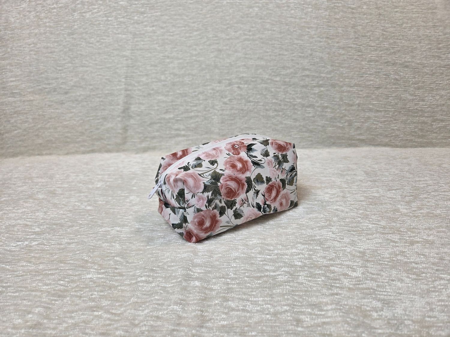 Pink Roses Small Makeup Bag