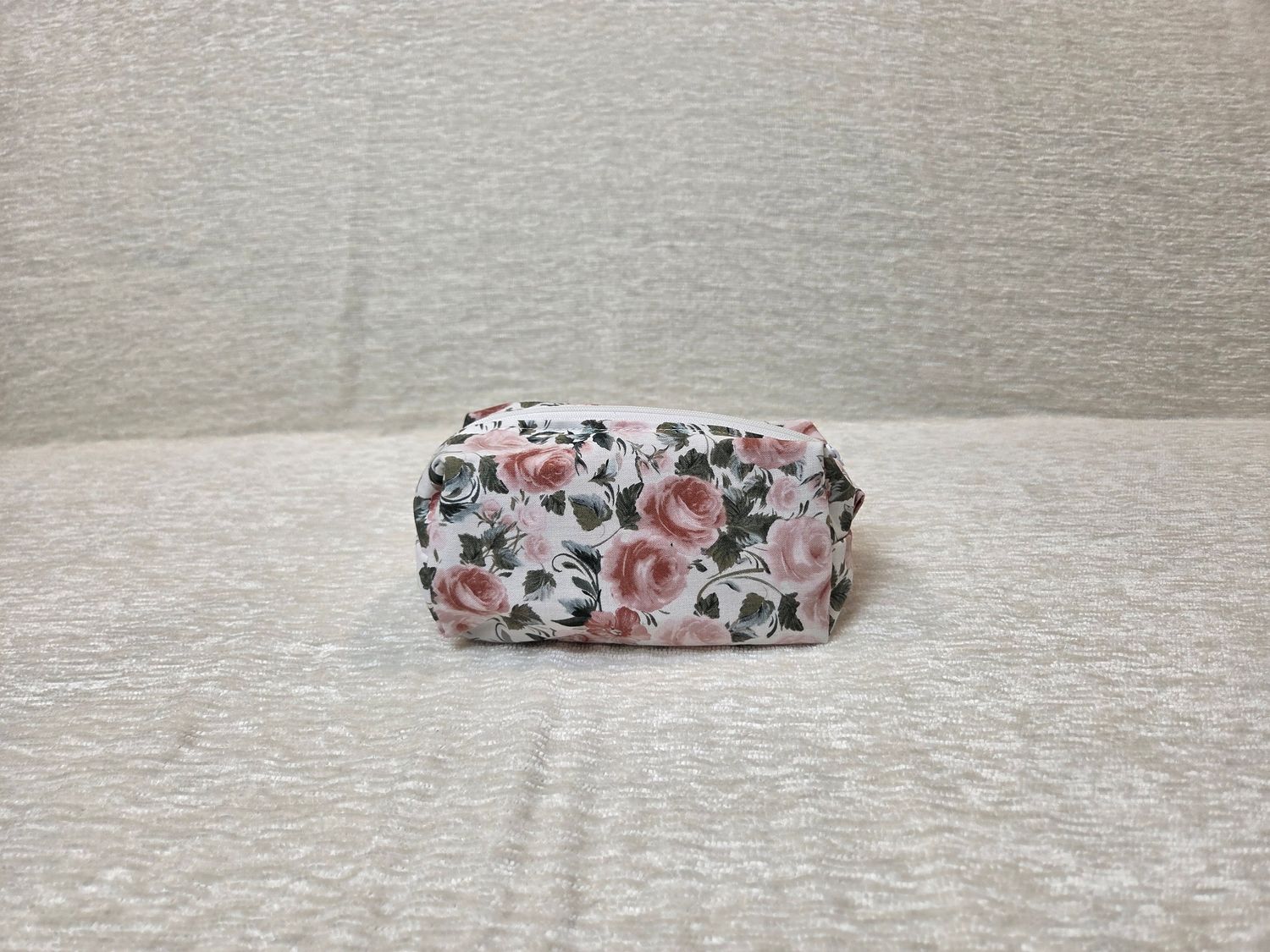 Pink Roses Small Makeup Bag
