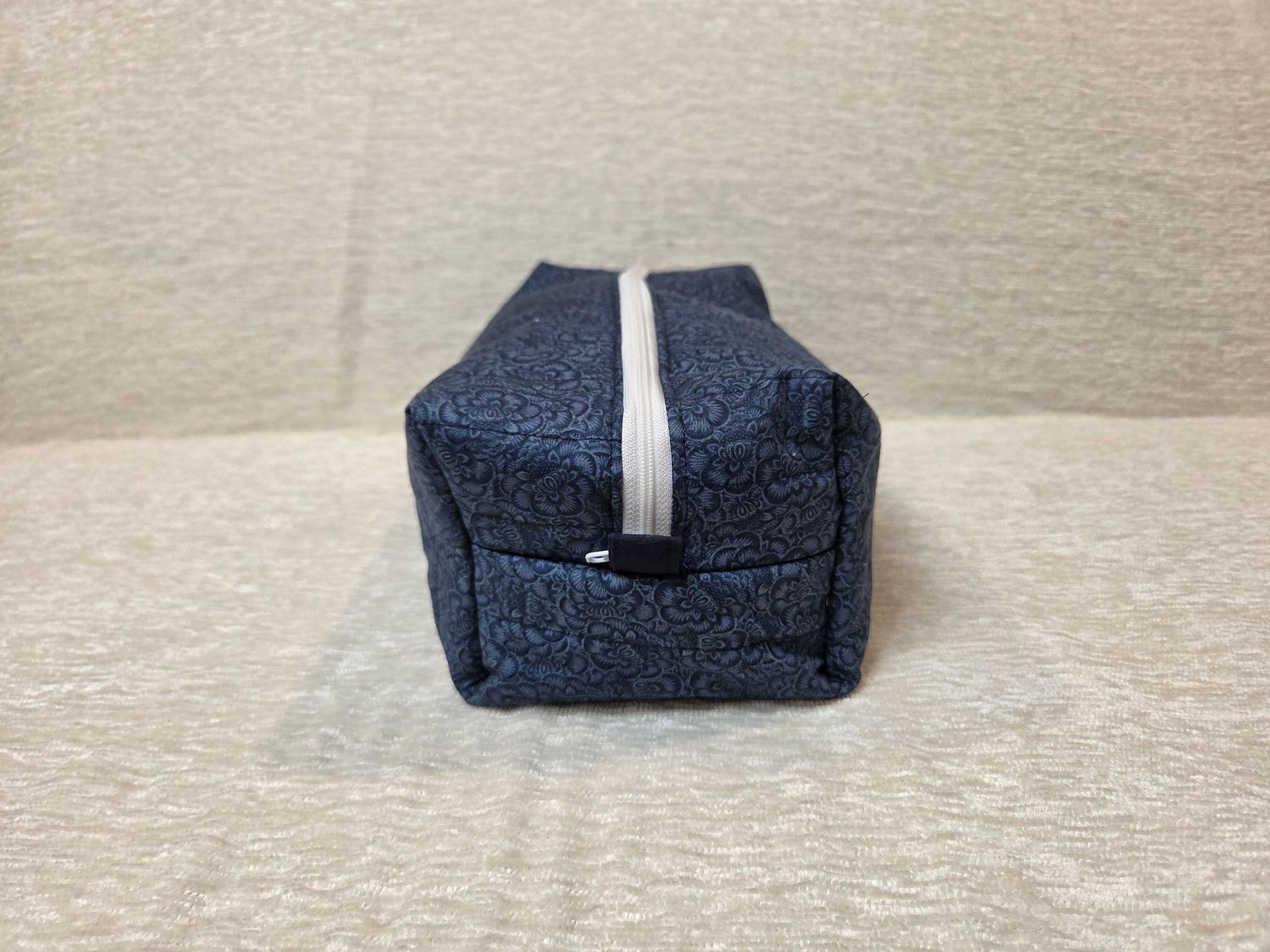  Dark Blue Floral Makeup Bag