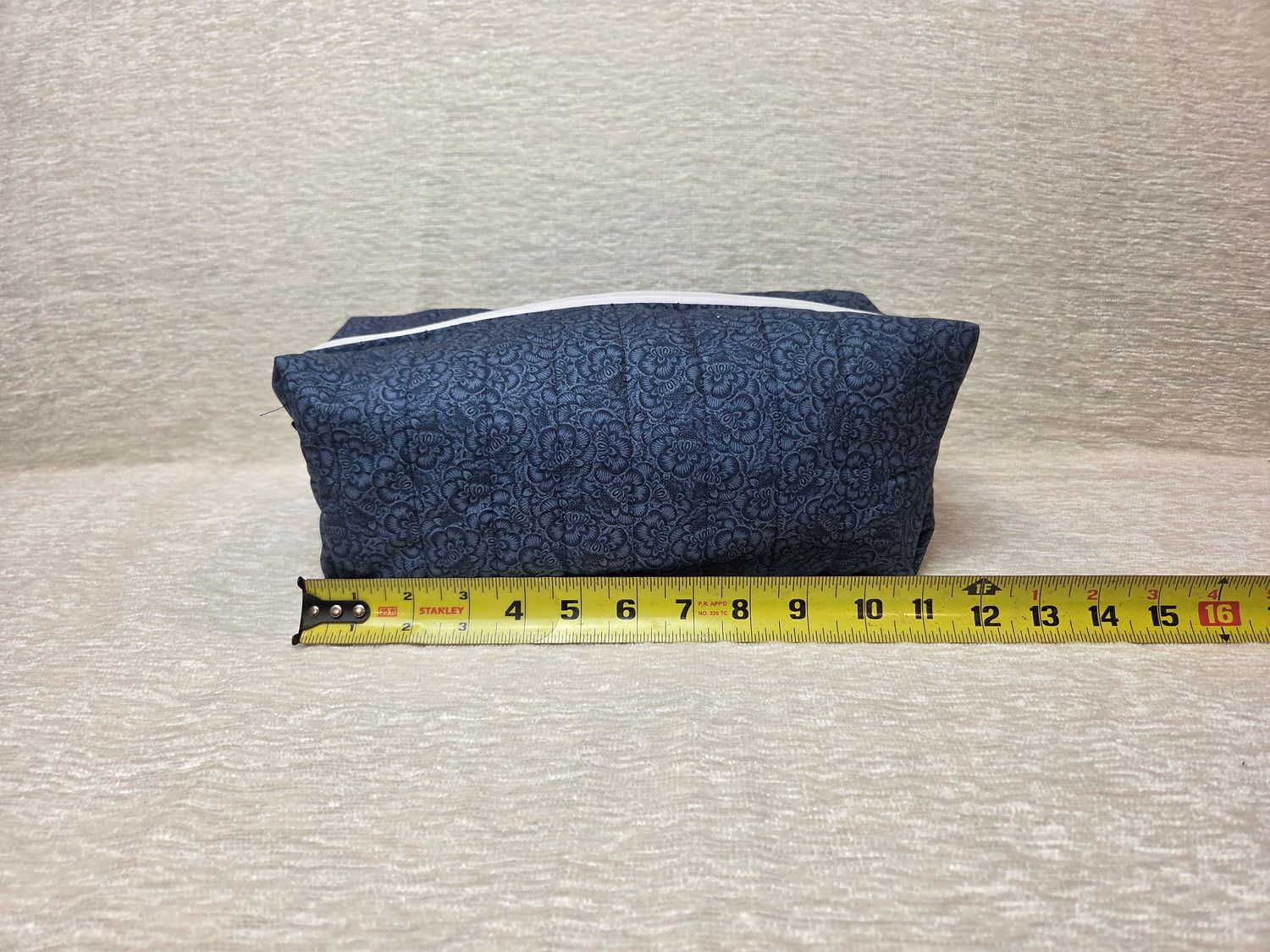  Dark Blue Floral Makeup Bag
