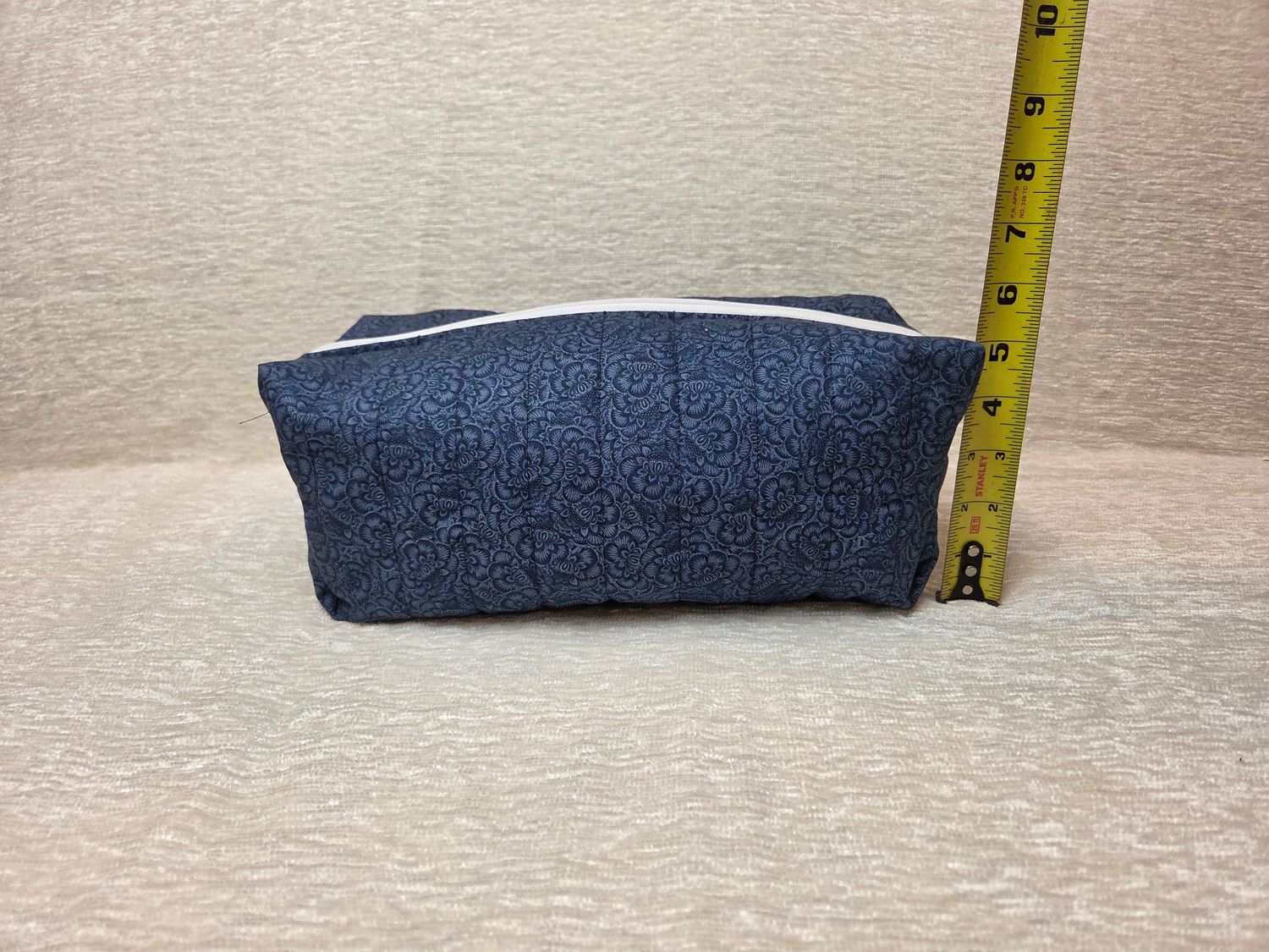  Dark Blue Floral Makeup Bag