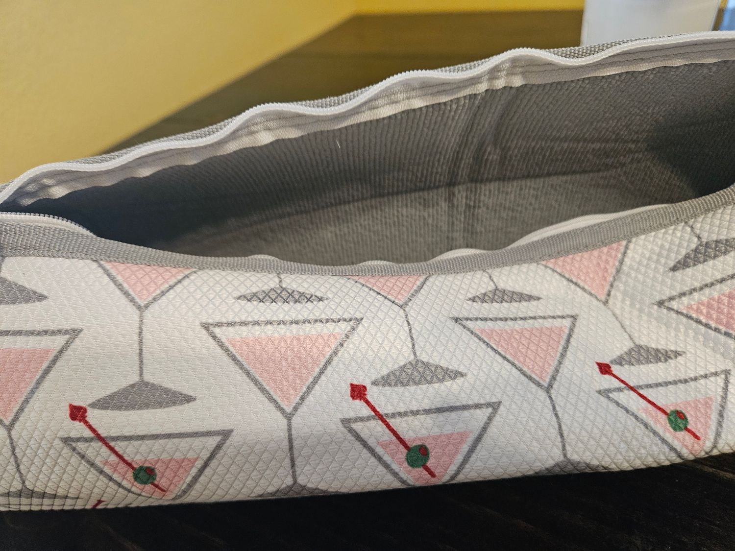 Pink Martini Long Makeup Bag