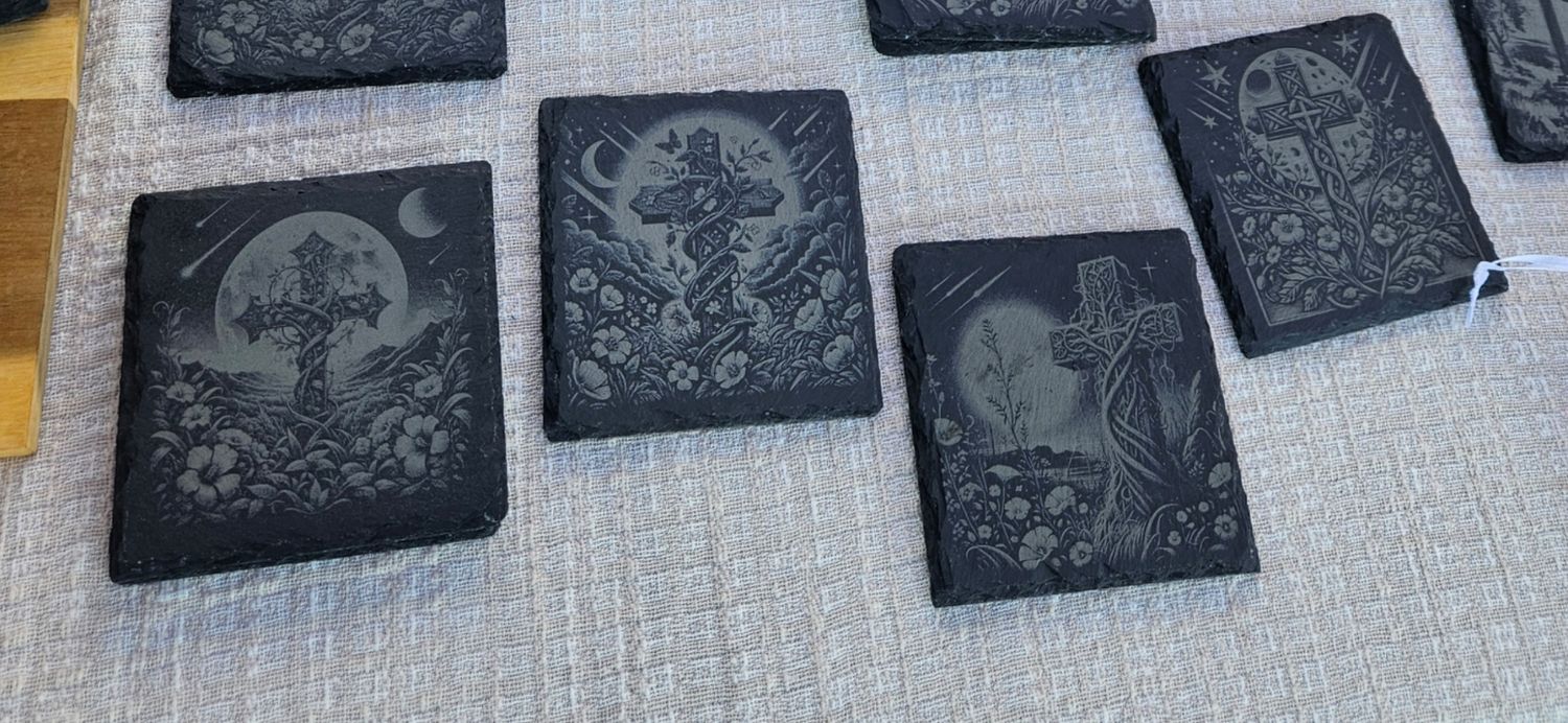 Cross Coasters - Square Set of 4