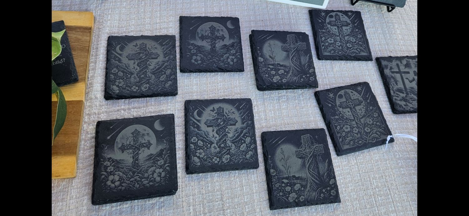 Cross Coasters - Square Set of 4