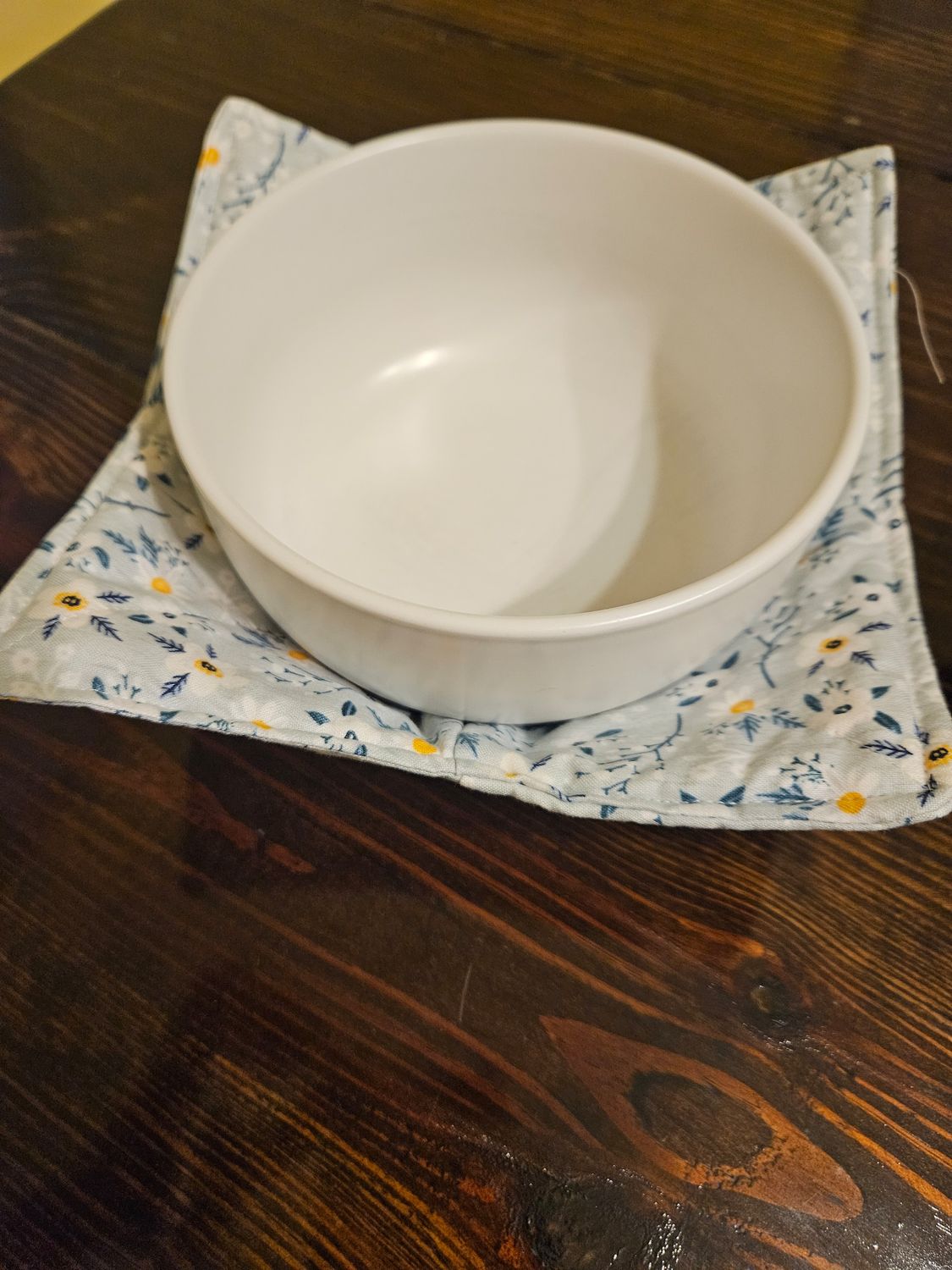 White &amp; Yellow Floral- Bowl Koozie