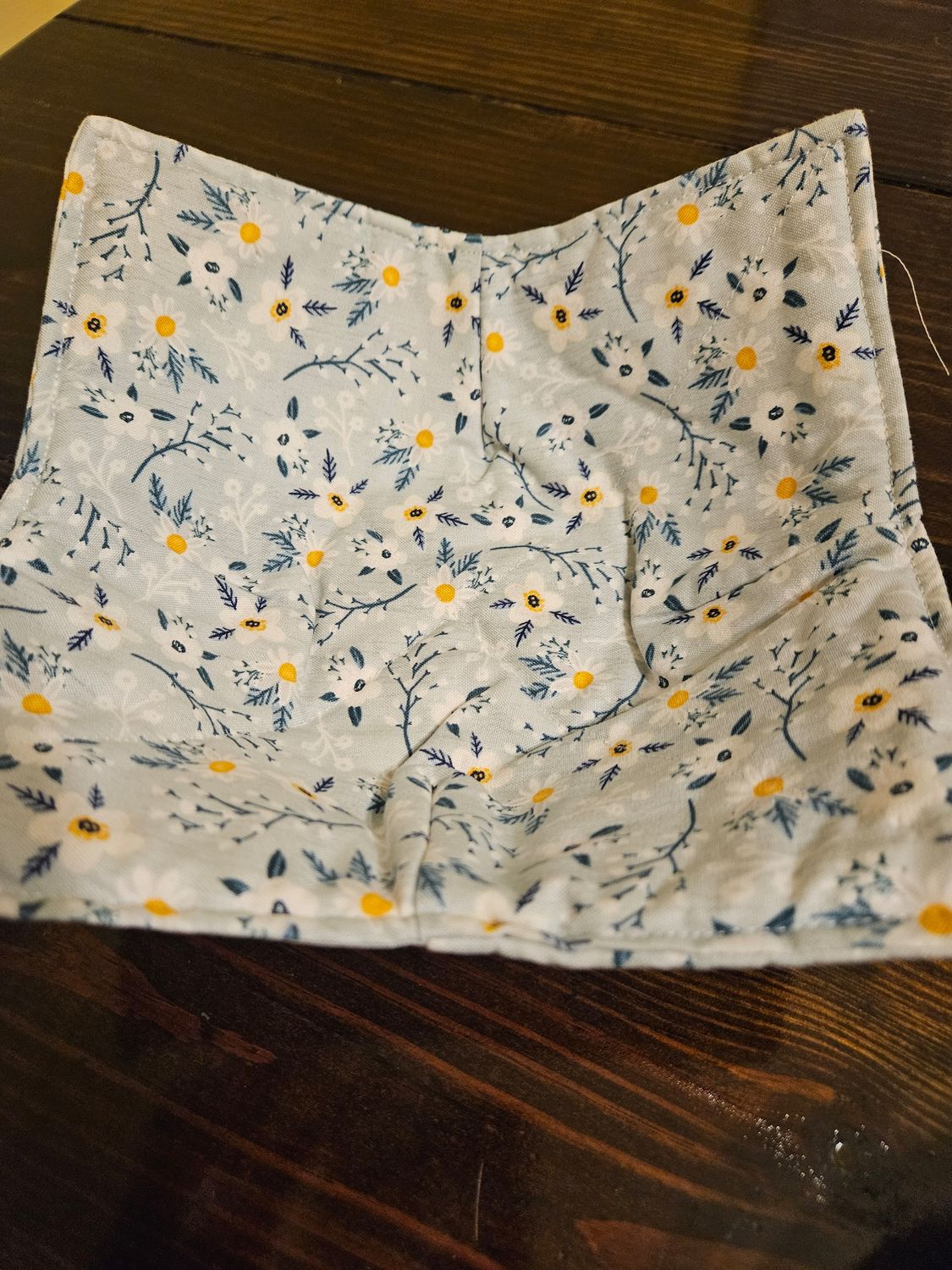 White &amp; Yellow Floral- Bowl Koozie