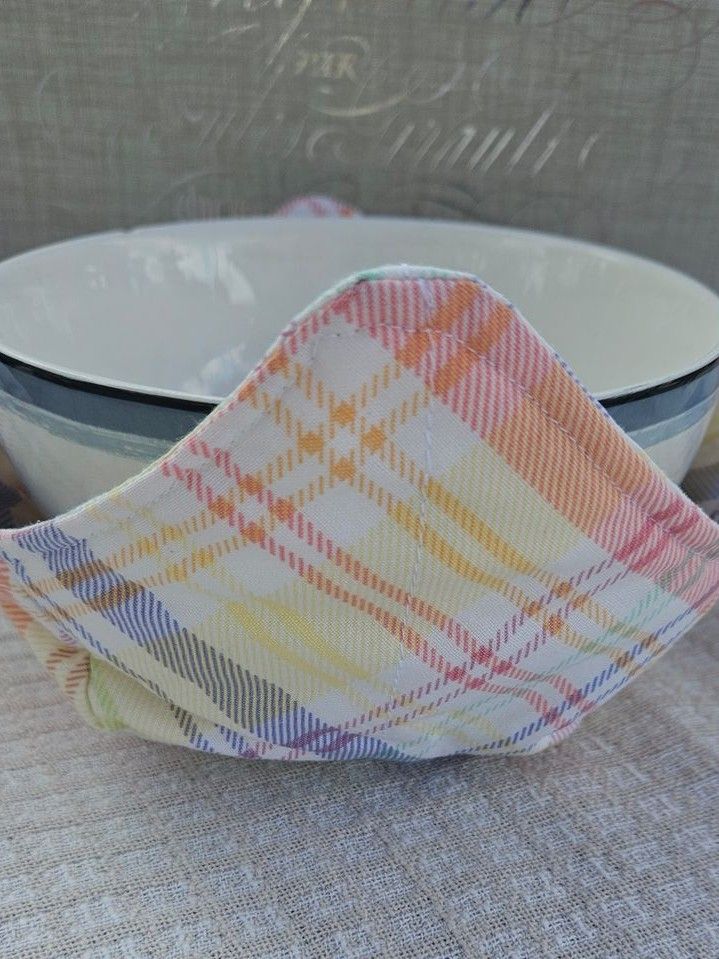 Pastel Plaid- Bowl Koozie