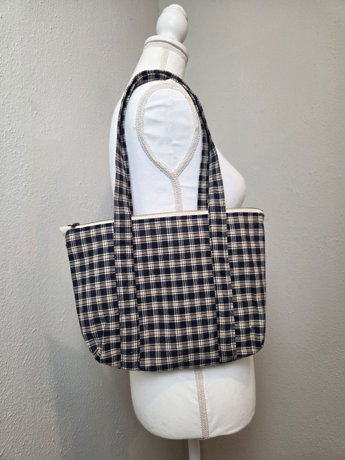 Totes - Small - Blue Plaid 