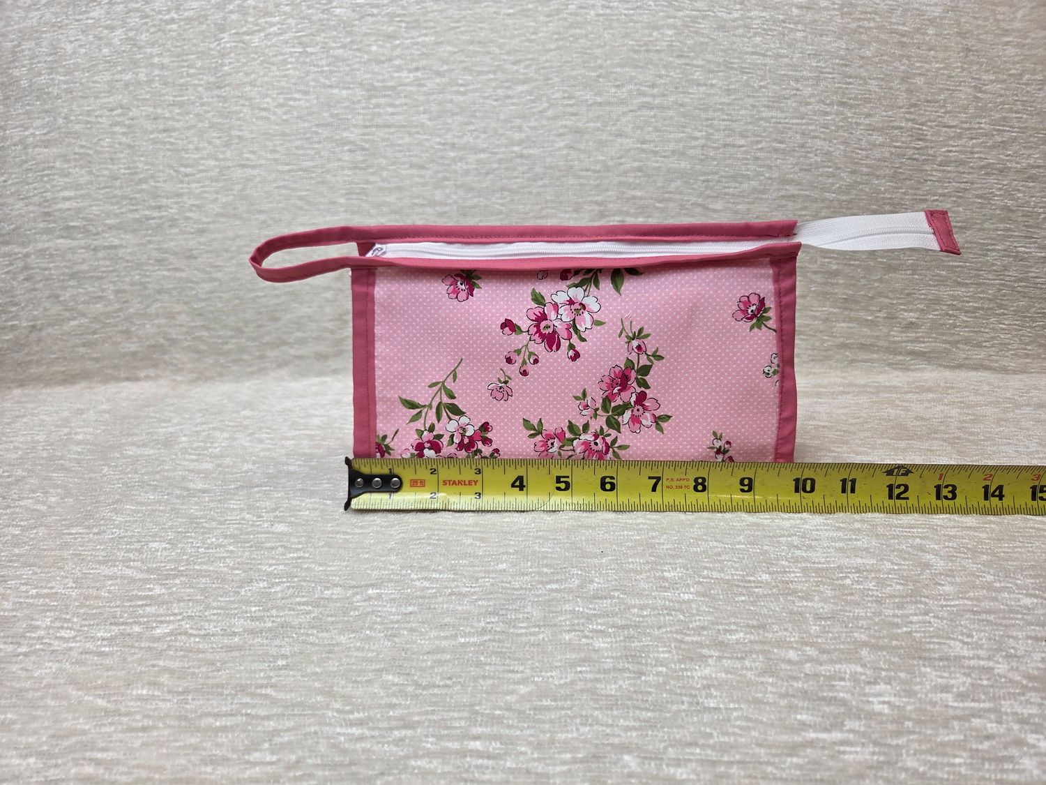 Pink Floral Makeup Bag