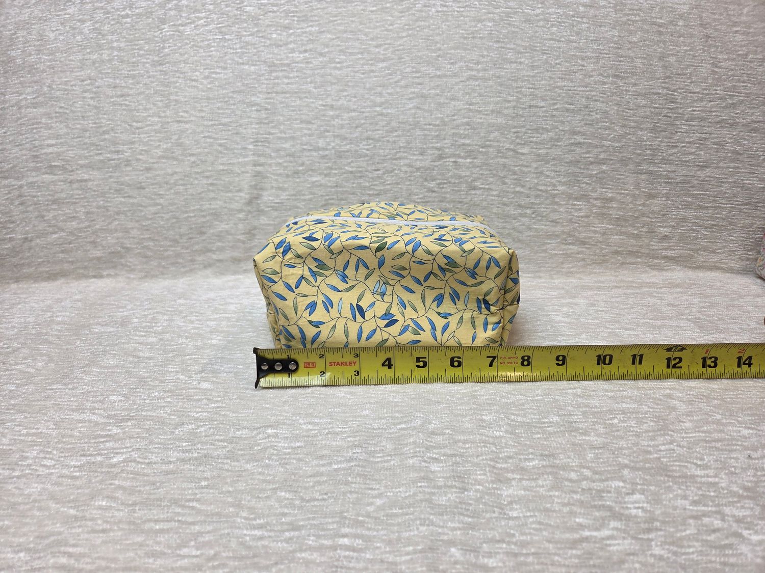 Yellow Leaf Makeup Bag