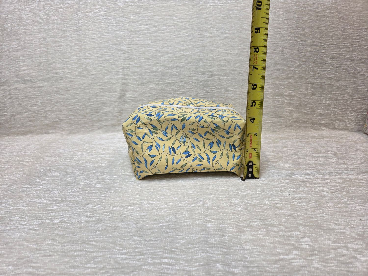 Yellow Leaf Makeup Bag