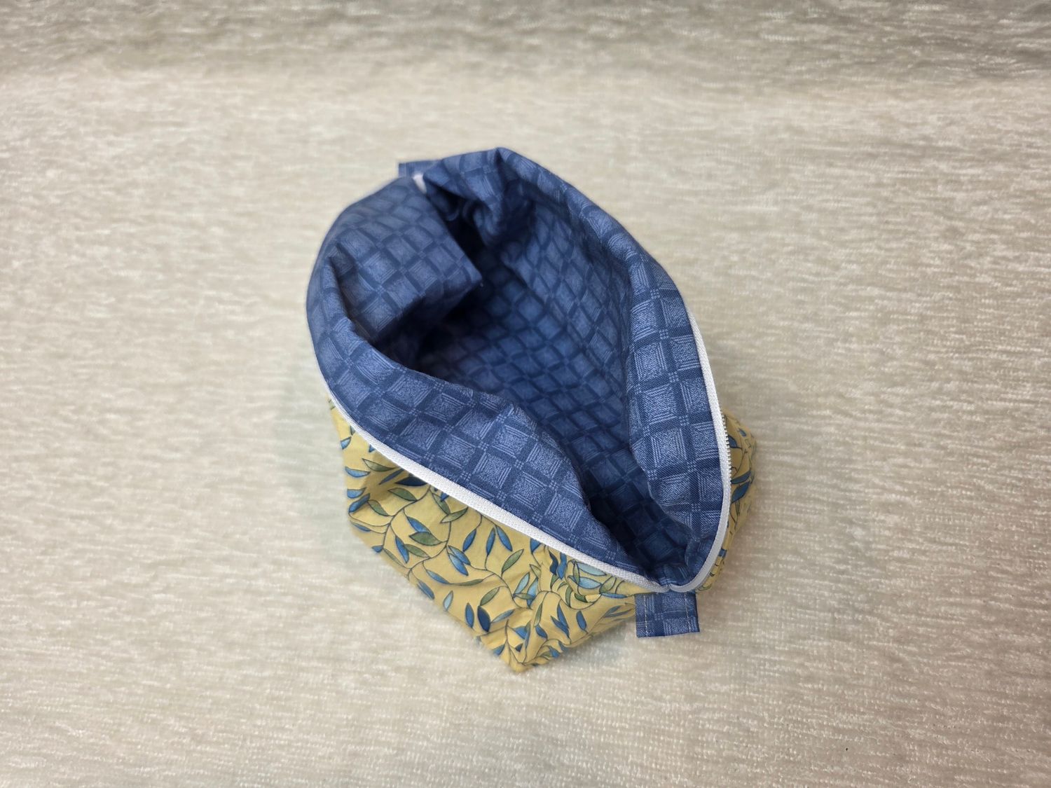 Yellow Leaf Makeup Bag