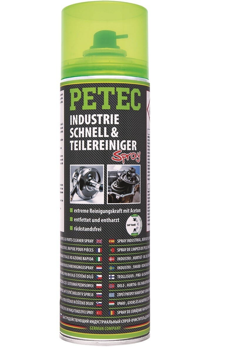 Petec snelle industriële onderdelenreiniger spray 500 ml