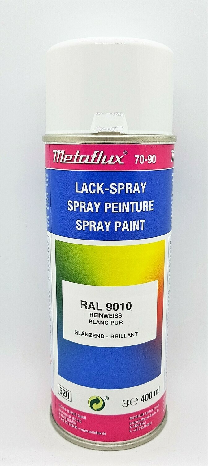 Metaflux Lak Spray RAL 9010 Zuiver wit 400 ml