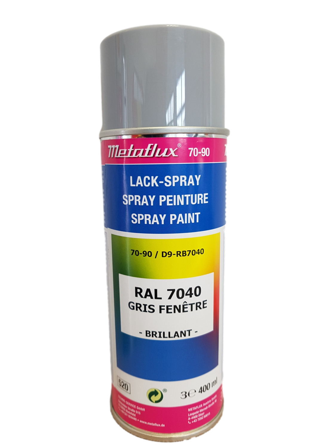 Metaflux Lak Spray RAL 7040 venstergrijs, inhoud: 400 ml