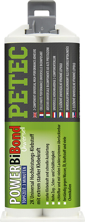 Petec Power BiBond 2 componentenlijm 50 ml + mengneus