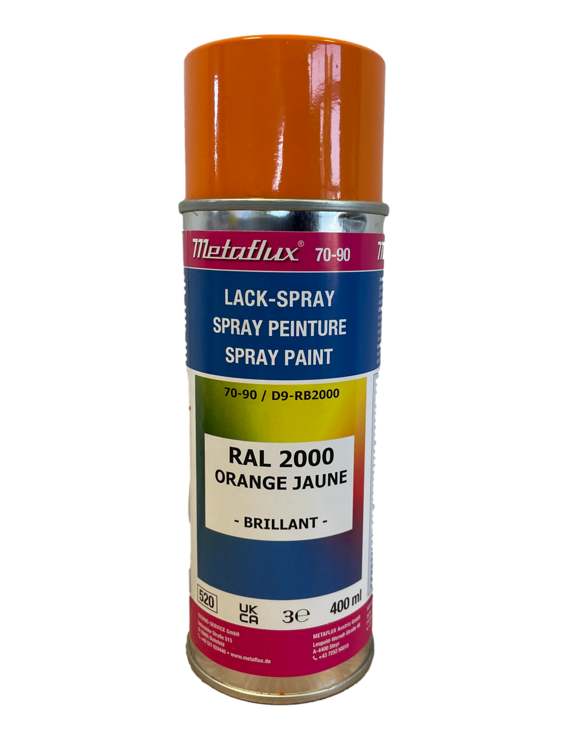 Metaflux Lak Spray RAL 2000 Geeloranje 400 ml